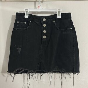 Urban outfitters black denim skirt